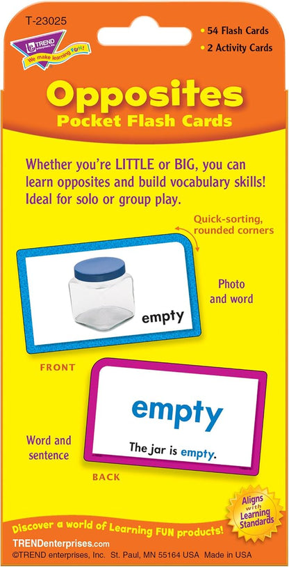 Opposites Pocket 54 + 2 Flash Cards