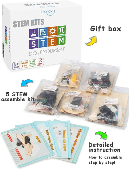 Stem Kits - 5 in 1 STEM Model Car Kits Poraxy