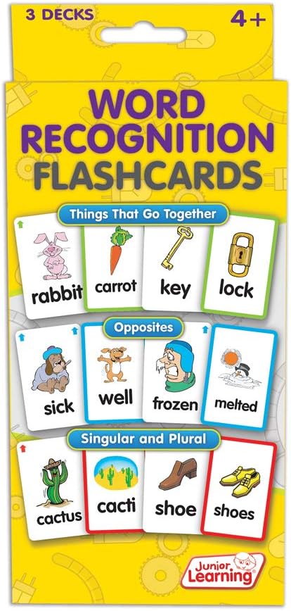 Junior Learning JL201 Word Recognition Flashcards
