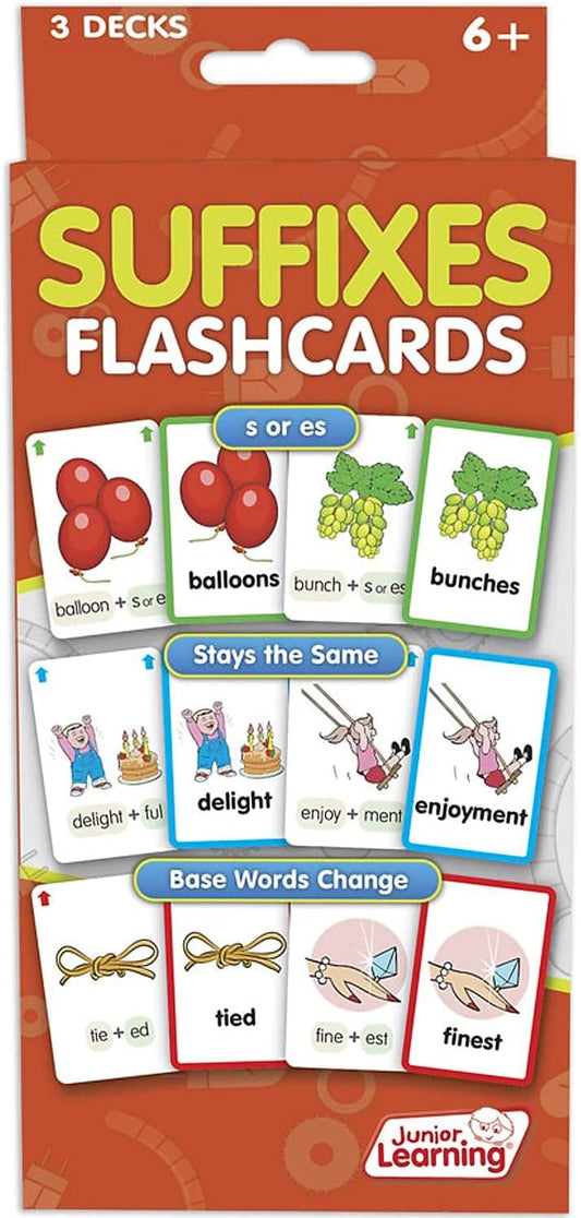 Junior Learning Suffixes Flash Cards