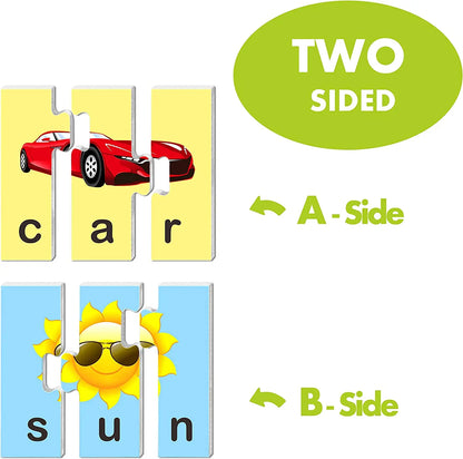 72 Word Spelling Puzzles with Error - Correction Mechanism in 3 and 4 Pieces - Da Vinci School Supplies
