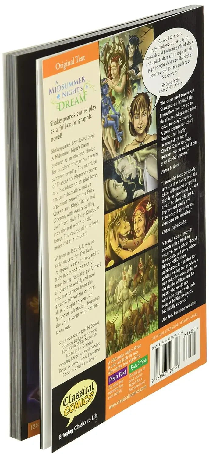A Midsummer Night's Dream the Graphic Novel Classical Comics