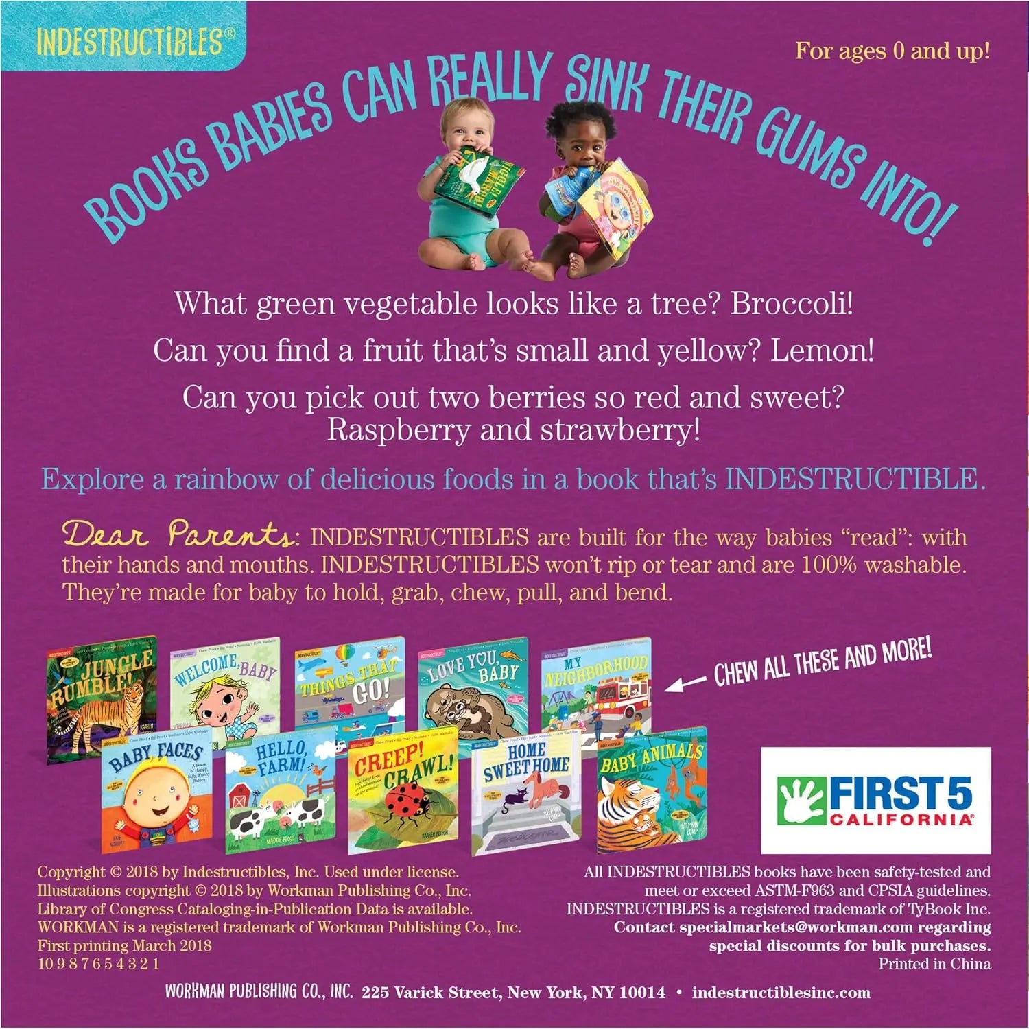 Indestructibles: Baby, Let's Eat! Da Vinci School Supplies