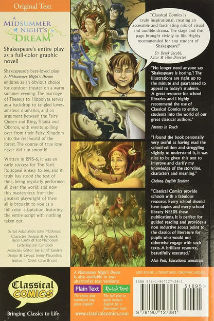 A Midsummer Night's Dream the Graphic Novel Classical Comics