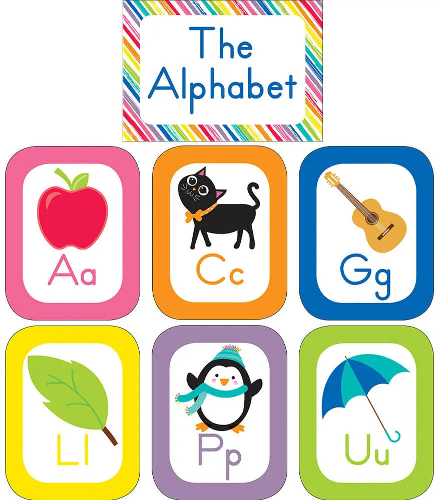 Mini Posters: Alphabet Cards Bulletin Board Set Grade PK-2 Carson-Dellosa