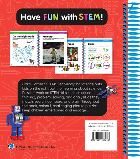 Brain Games STEM - Get Ready for Science: Picture Puzzles for Growing Minds (Workbook)