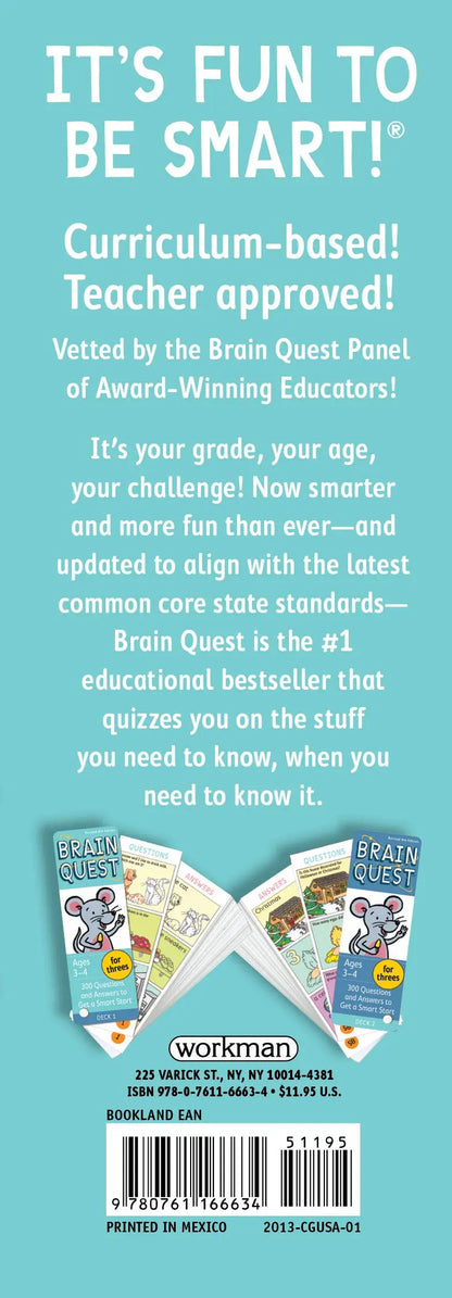Brain Quest for Threes Q&A Cards Workman Publishing Company