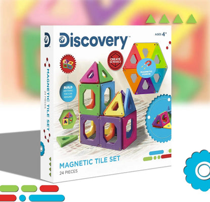 Discovery Magnetic Tile Set 24 Pieces Merchsource