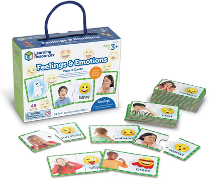 Feelings & Emotions Puzzle Cards Learning Resources