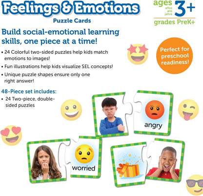 Feelings & Emotions Puzzle Cards Learning Resources