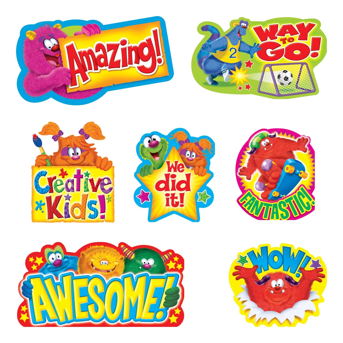 Furry Friends® Wow Words Mini Bulletin Board Set