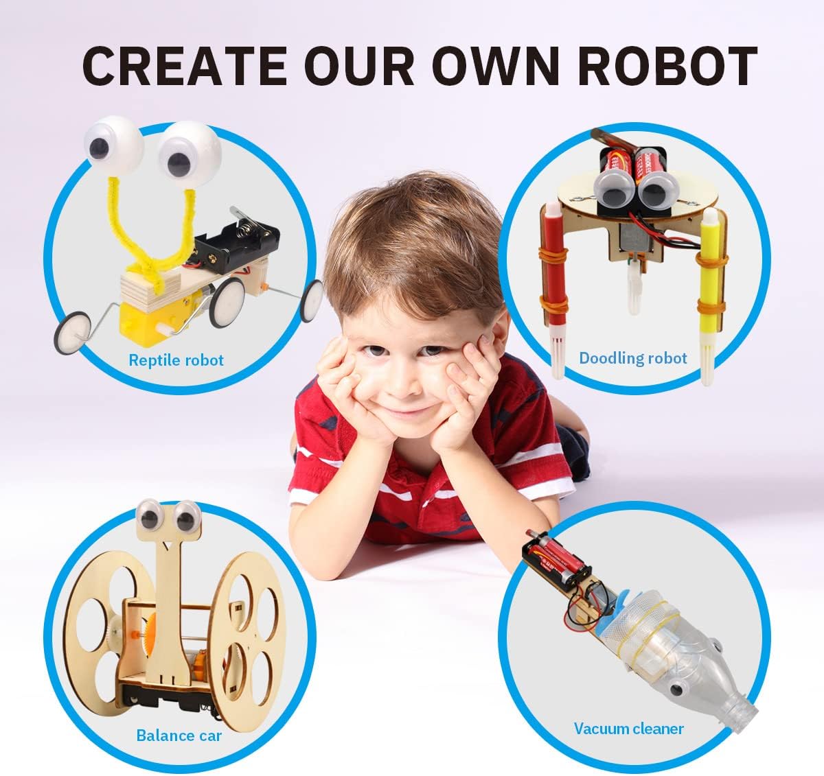 Giggleway DIY Wood Stem Robot Building Kits