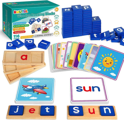Kmuysl Wooden Reading Blocks KMUYSL