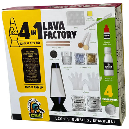 Lava Factory 4 in 1 Glitz & Fizz Kit | Lanterna de Lava Anker Play