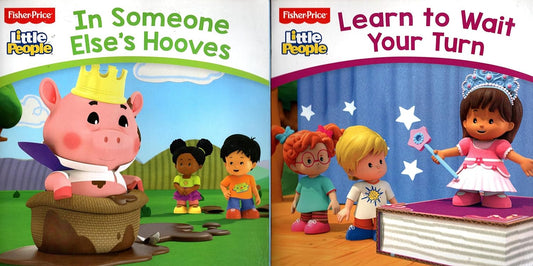 Little People - In Someone Else`s Hooves & Learn to Wait Your Turn - Children's Book (Set of 2 Books)