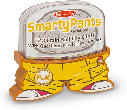 Flash Cards - Conjunto Educacional Smarty Pants para Pré-escola com 120 Perguntas, Quebra-Cabeças e Jogos Estimulantes para o Cérebro Melissa & Doug