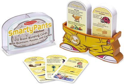 Flash Cards - Conjunto Educacional Smarty Pants para Pré-escola com 120 Perguntas, Quebra-Cabeças e Jogos Estimulantes para o Cérebro Melissa & Doug