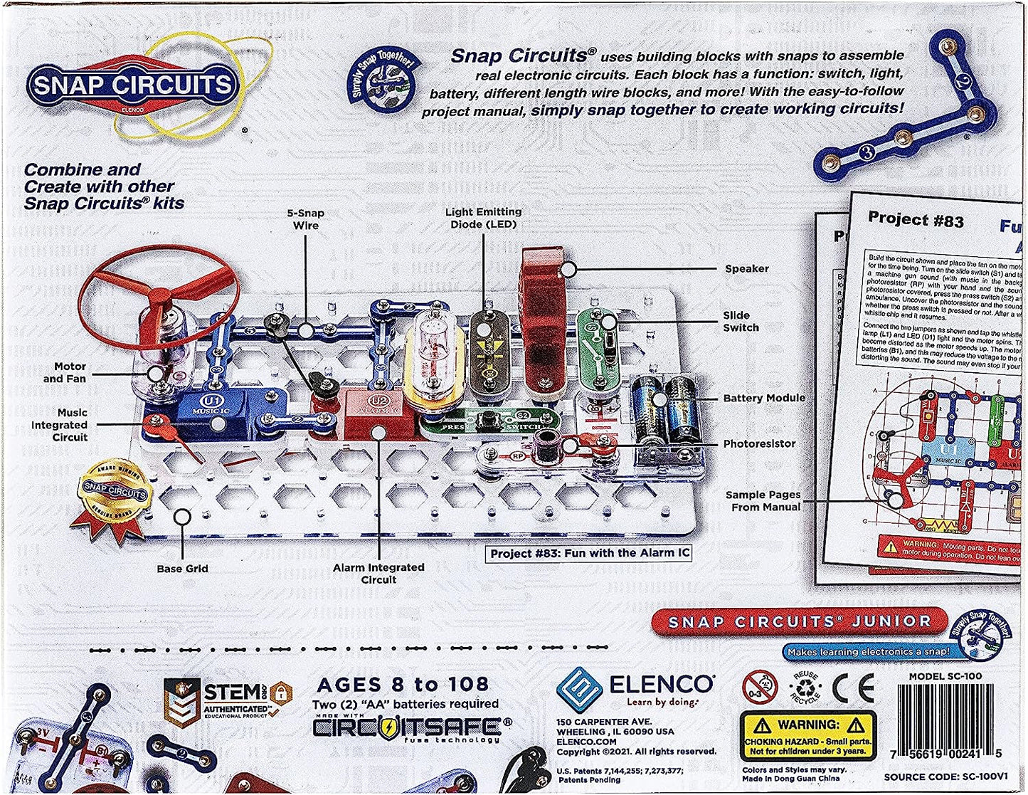 Snap Circuits Jr. SC-100 Electronics Exploration Kit