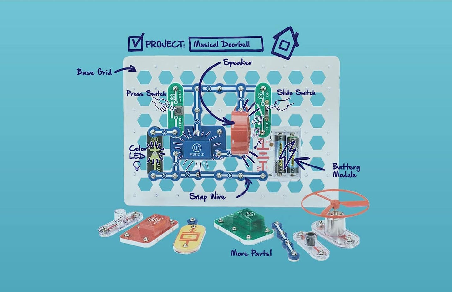 Snap Circuits Jr. SC-100 Electronics Exploration Kit