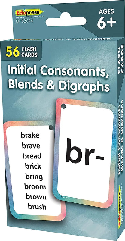 Teacher Created Resources Initial Consonants, Blends & Digraphs Flash Cards Teacher Created Resources