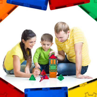 Tytan Magnetic Learning Tiles 60 Piece Building Set Focused on STEM Education w/ Included Car & Carrying Bag Tytan International