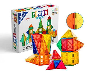 Tytan Magnetic Building Tiles with Carrying Bag (100 Pieces) tytan