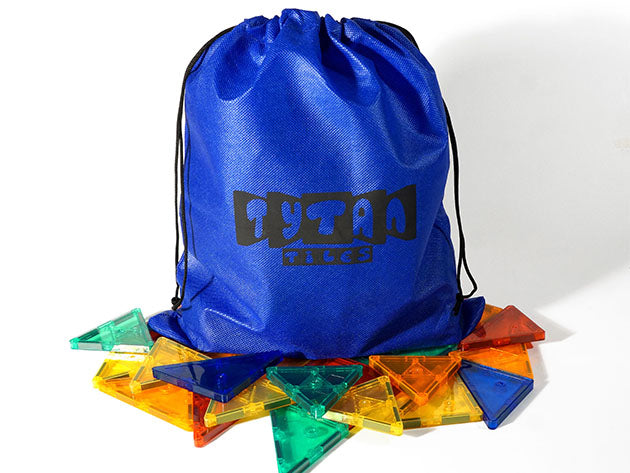 Tytan Magnetic Building Tiles with Carrying Bag (100 Pieces)