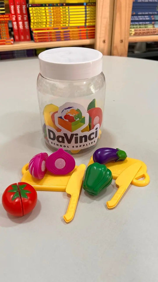 Toy Fruits and Vegetables with Velcro – For Cutting Da Vinci School Supplies