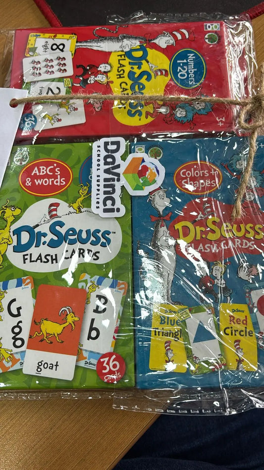 Kit Coleção Teacher Resource : Flash Cards Dr.Seuss Da Vinci School Supplies