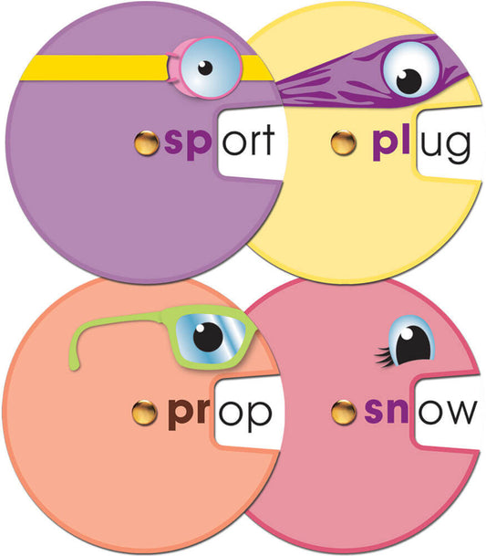 Word Wheels: Beginning Blends Curriculum Cutouts Grade 1-2