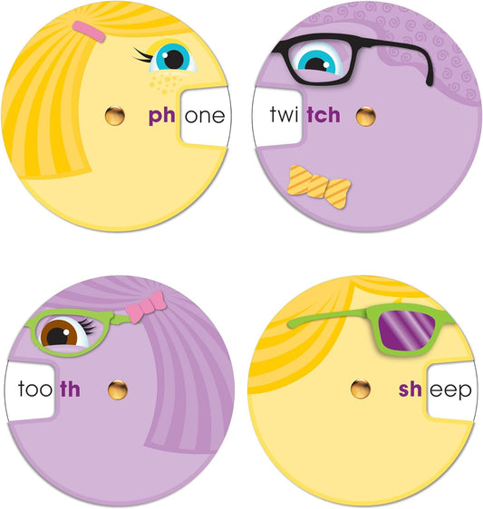 Word Wheels: Digraphs Curriculum Cutouts Grade 1-2