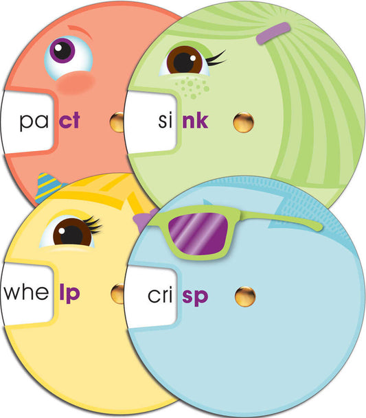Word Wheels: Ending Blends Curriculum Cutouts Grade 1-2