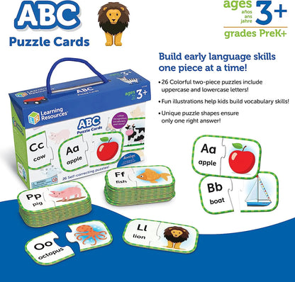 ABC Puzzle Cards | Quebra - Cabeça ABC - Learning Resources - Da Vinci School Supplies