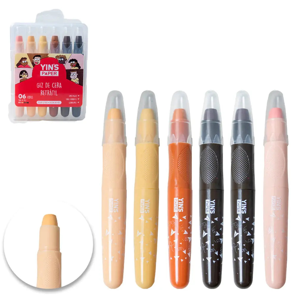 Retractable Crayon Yin's Paper