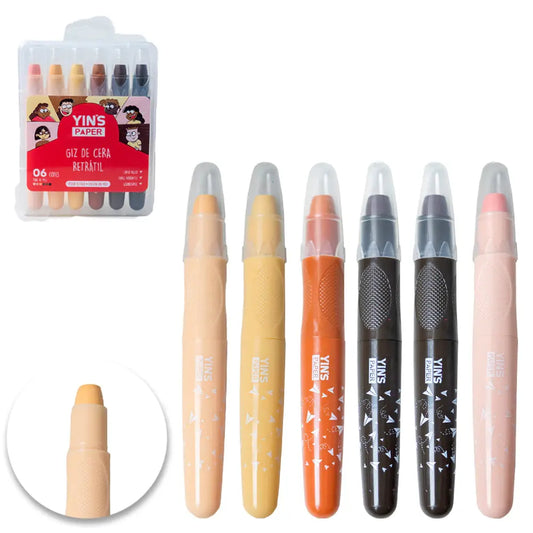 Retractable Crayon Yin's Paper