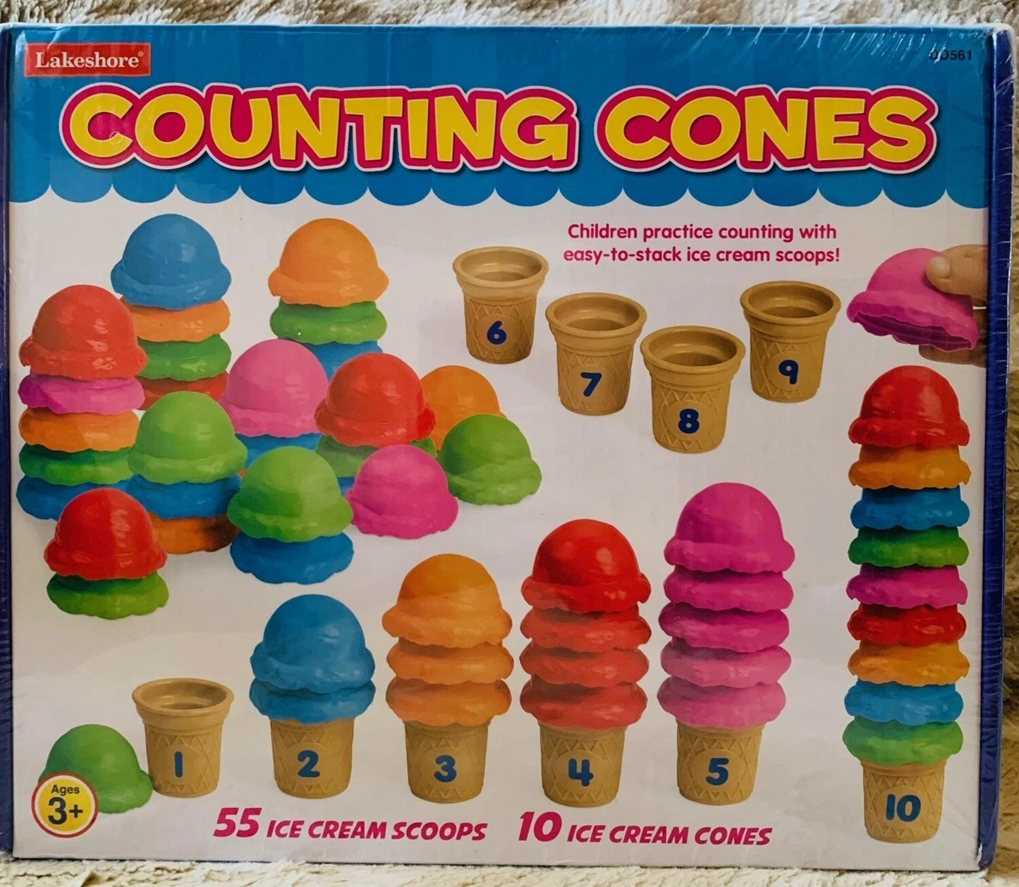 Counting Cones Learning Educational Teaching Math Color Skills LakeShore