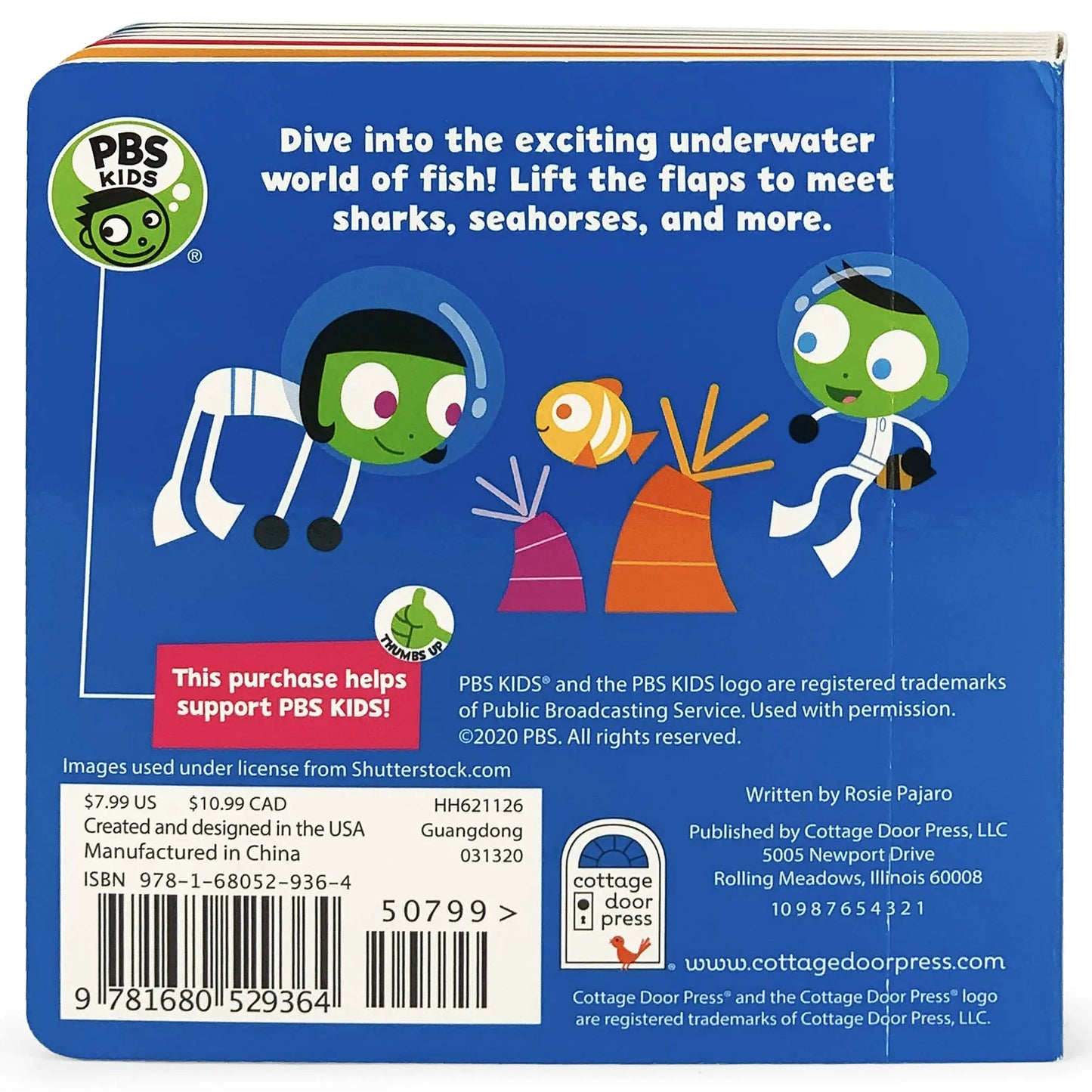Fish! A PBS Kids Lift-a-Flap Board Book for Babies and Toddlers, Ages 1-4 Cottage Door Press