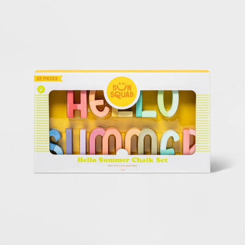 Hello Summer Chalk Set - Giz de Chão Lavável
