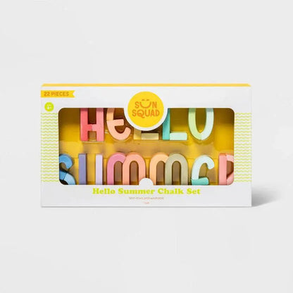 Hello Summer Chalk Set - Giz de Chão Lavável Sun Squad